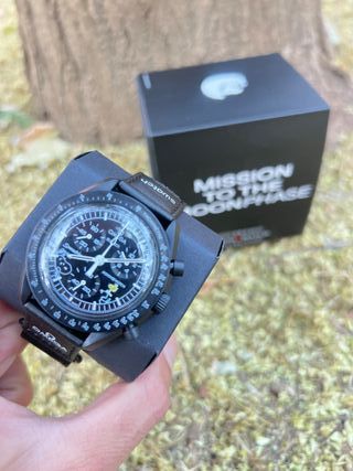 Omega Speedmaster Mission to Moonphase Negro