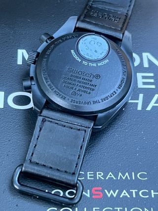 Omega Speedmaster Mission to Moonphase Negro