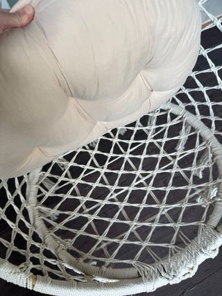 Sillón Colgante Macramé Beige