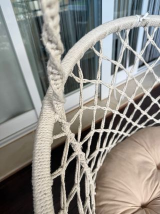 Sillón Colgante Macramé Beige