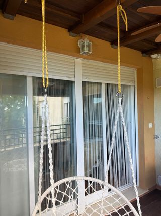 Sillón Colgante Macramé Beige