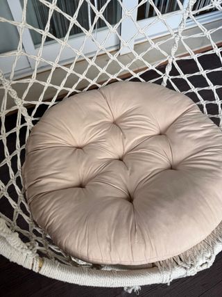 Sillón Colgante Macramé Beige