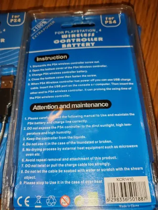 Baterías y cables carga PS4