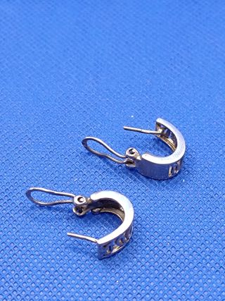Pendientes Boton Antiguos de Plata Ley 925