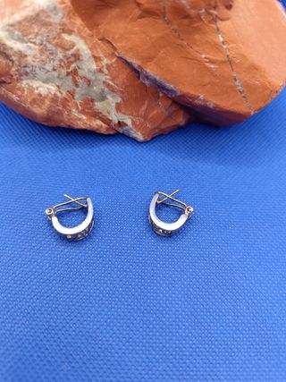 Pendientes Boton Antiguos de Plata Ley 925