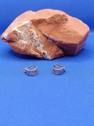 Pendientes Boton Antiguos de Plata Ley 925