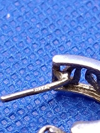 Pendientes Boton Antiguos de Plata Ley 925