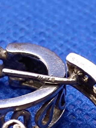 Pendientes Boton Antiguos de Plata Ley 925