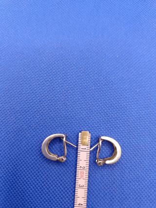 Pendientes Boton Antiguos de Plata Ley 925