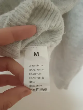 Jersey punto gris claro botones sin estrenar