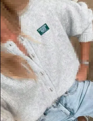 Jersey punto gris claro botones sin estrenar