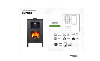 Estufa de Leña horno  Quartz 9kW CAST1006