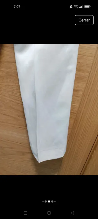 Pantalones Purificación García Blanco roto