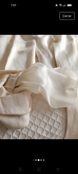 Pantalones Purificación García Blanco roto