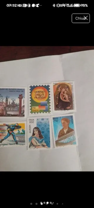 Lotto 6 francobolli 1995/96