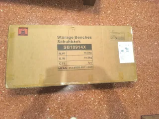 Baúl de Madera crema y Marrón