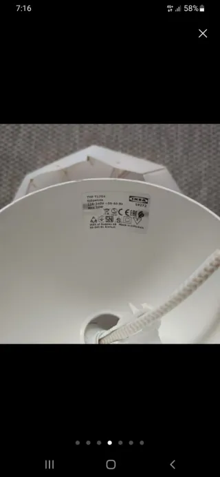 Lámpara de techo blanca