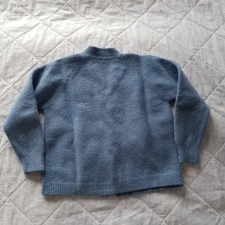 Cardigan lana blu bambino