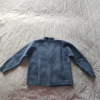 Cardigan lana blu bambino
