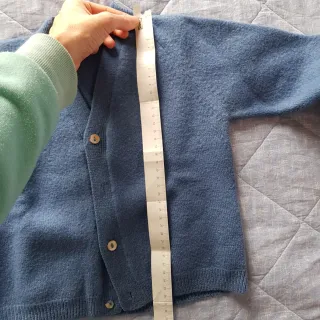 Cardigan lana blu bambino