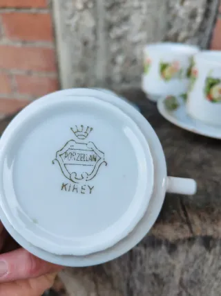 Set 3 Tazze da thè vintage in porcellana