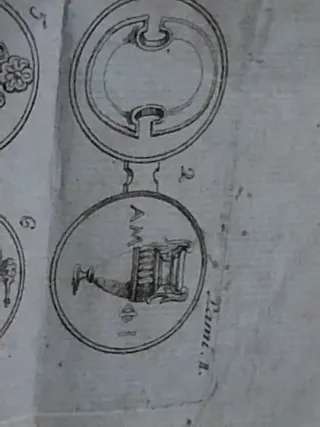 Grabado antiguo Monedas Greco Romanas