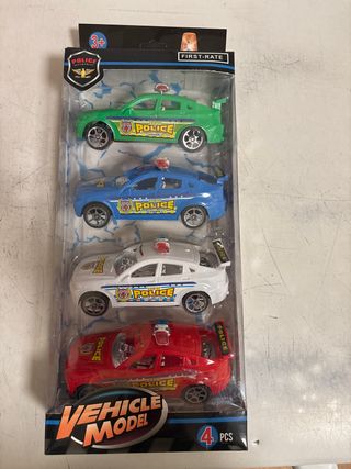 Pack 4 Coches Policía Juguete