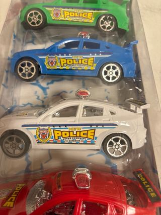 Pack 4 Coches Policía Juguete