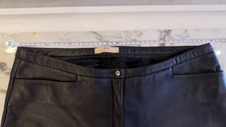 Pantalón Piel Mango Talla 40 Negro