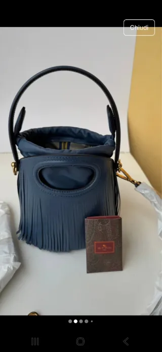 Borsa Etro Saturno Blu