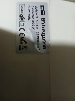 Calefactor estufa Orbegozo aire caliente