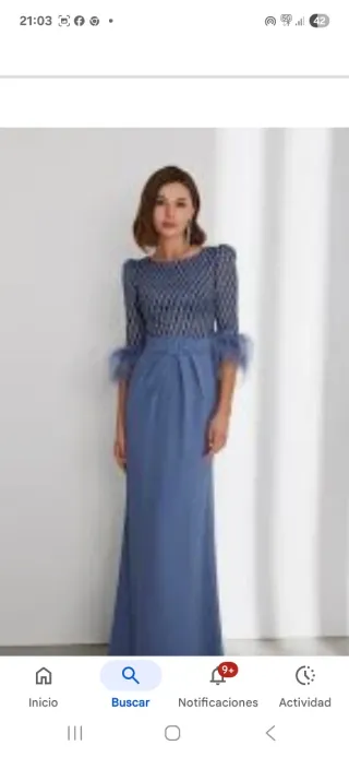 Vestido de fiesta azul