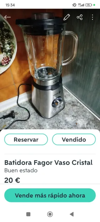 Batidora Fagor Vaso Cristal