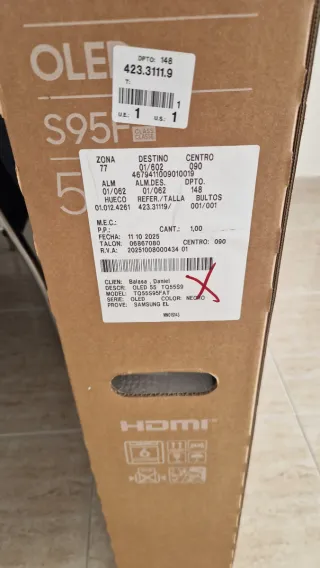 Samsung 55 OLED S95F Negro, solo venta en persona.