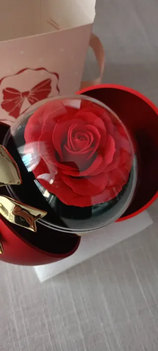 Cofanetto Porta Anello Rosa Rossa San Valentino