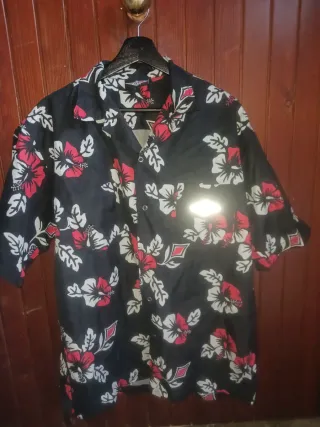 Camicia Bear uomo fantasia floreale nuova