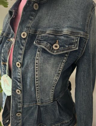 Cazadora vaquera mujer tira bordada