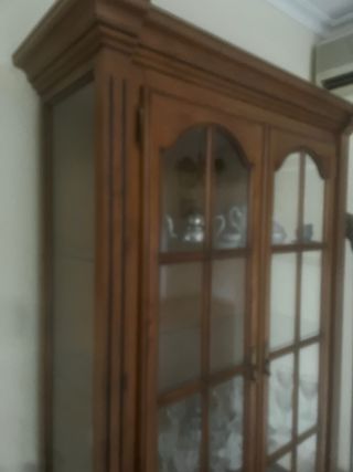 Vitrina de madera y cristal
