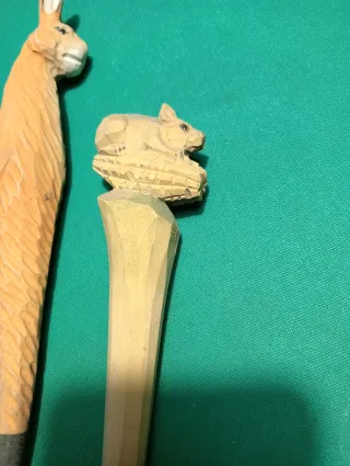 Set scrivania con animali in legno