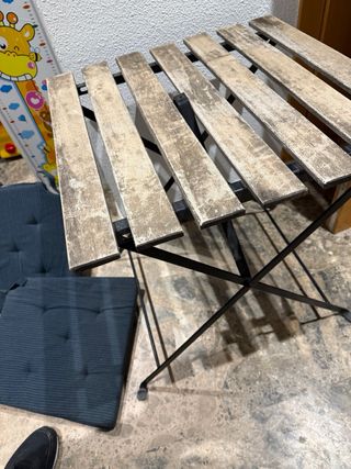 Mesa y Sillas Terraza Madera Plegables