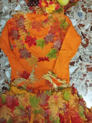Costume di Carnevale Artigianale Foglie Autunnali