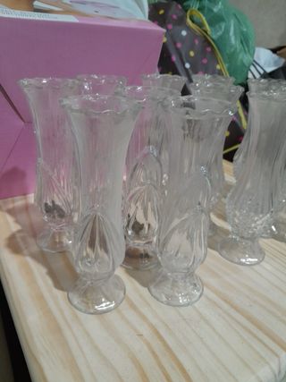 Jarrón de cristal pequeño decorativo