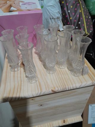 Jarrón de cristal pequeño decorativo