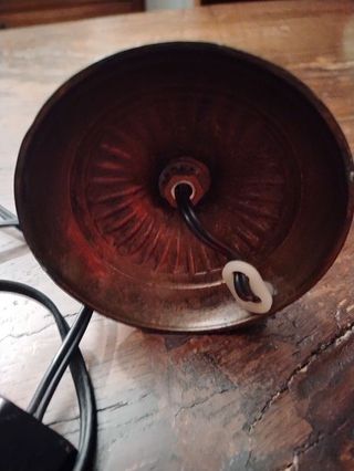 lampada da appoggio vintage,ottone e vetro