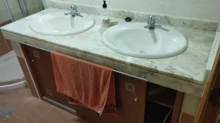 Mueble de baño doble seno mármol