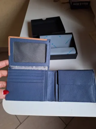 Portafoglio Piquadro Uomo Blu/Grigio