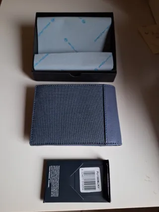 Portafoglio Piquadro Uomo Blu/Grigio