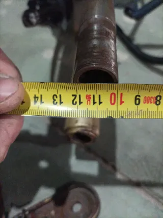 Horquilla y rueda moto custom dorada