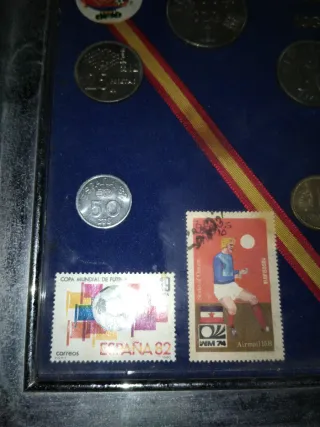 Monedas y sellos Mundial 1982 España