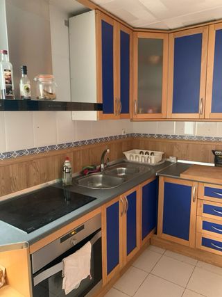 Muebles de cocina madera y cristal